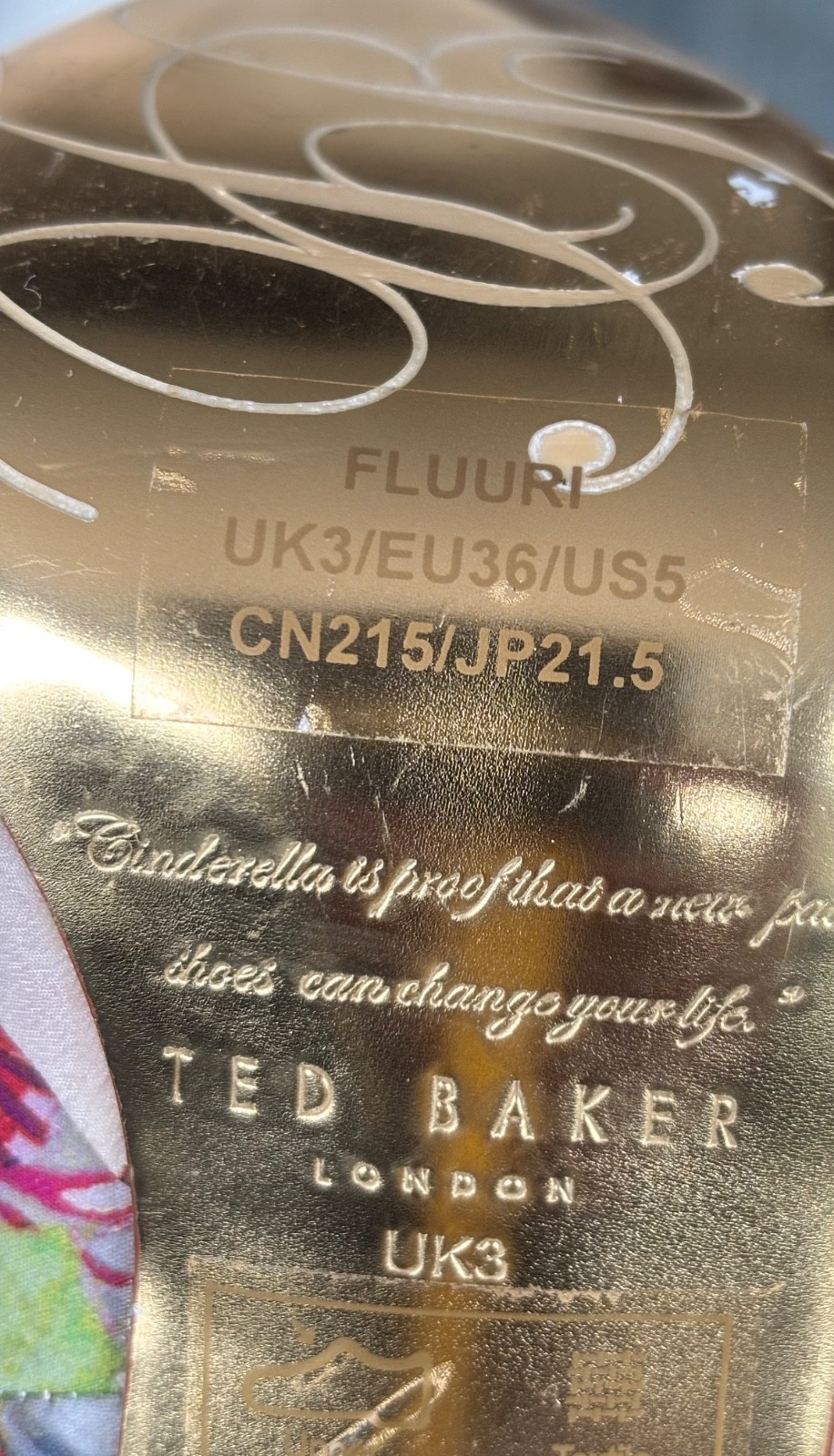 TED BAKER ‘Fluuri’ ( 36/5) Stilettos Peep-Toe Platform Heels Satin Floral Pumps