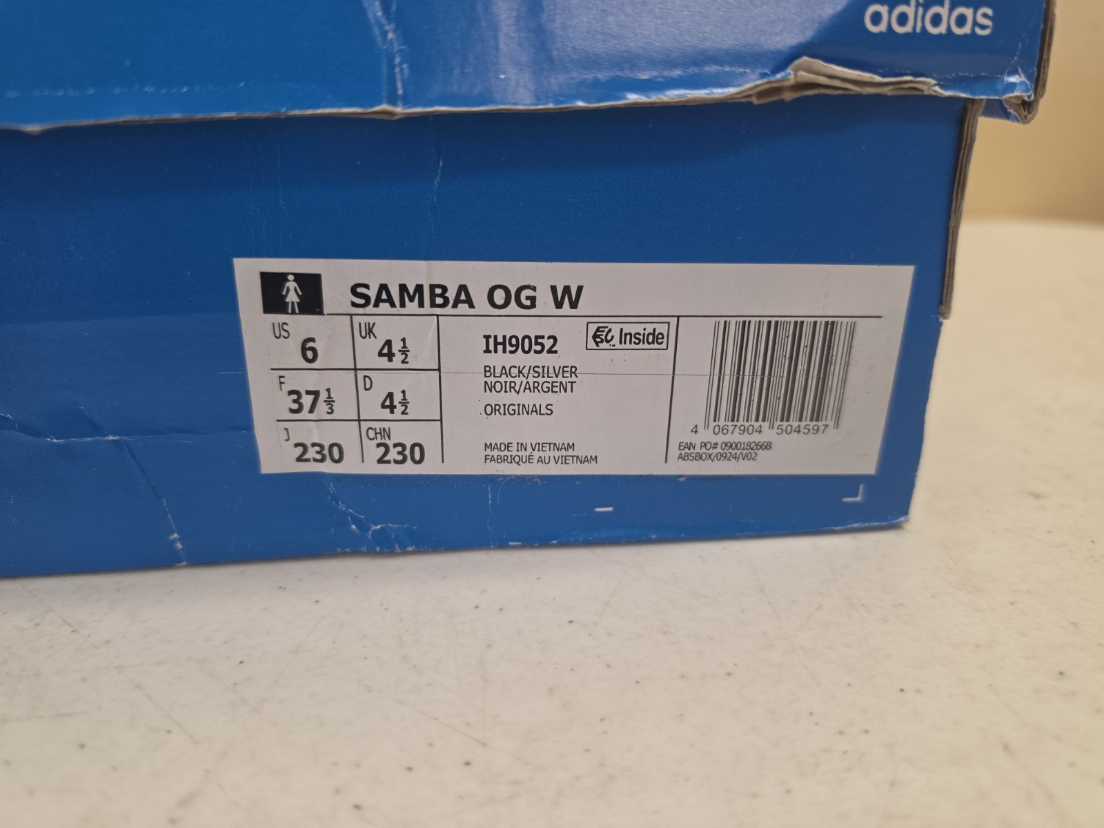 adidas Samba OG Rhinestone Black Silver Women’s Size 6- IH9052
