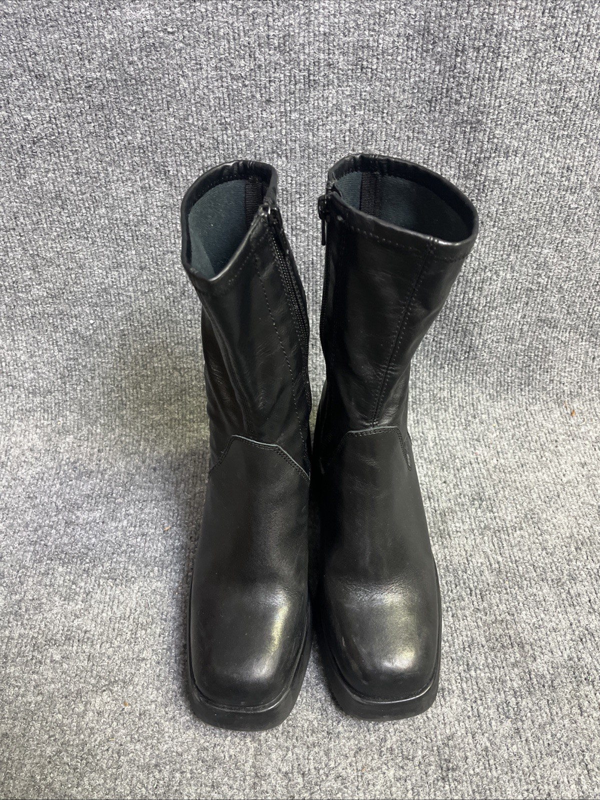 VAGABOND Women’s Black Leather Brooke Chunky Platform Boots sz 6.5