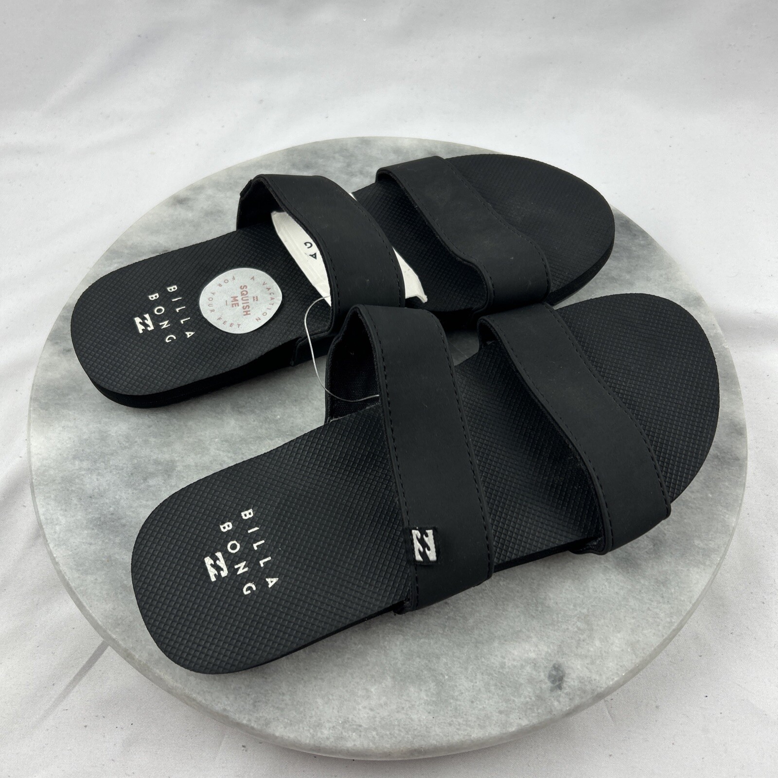 Billabong Strap Sandal Women Size 6 Slip On Black NOS