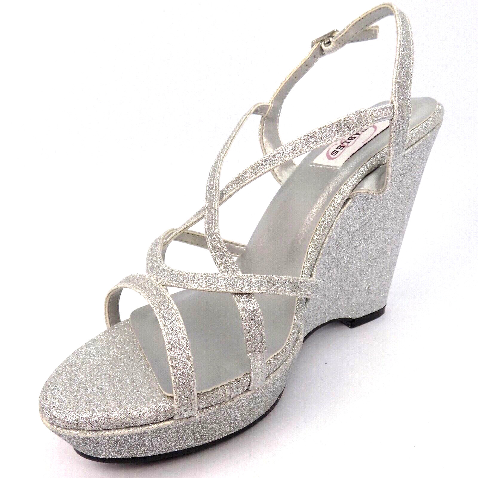 Dyeables Inc Dee Wedge Women Sandal Silver Size 9 B AL6518