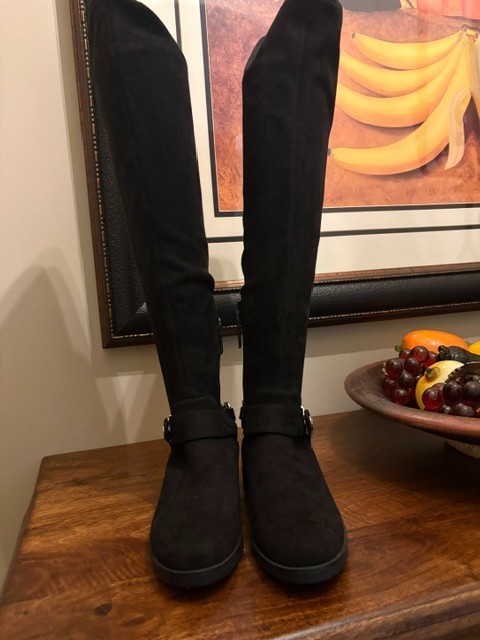 Calvin Klein thigh high harness boots 6.5