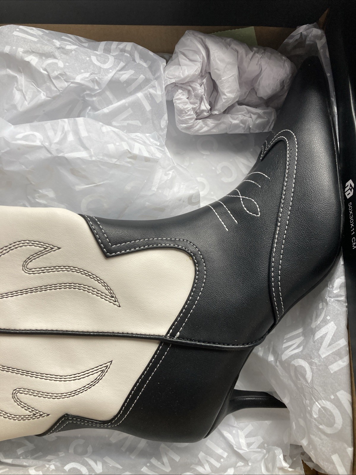 INC Womens Hayleigh Faux Leather Knee-High Boots Black 6.5 Medium (B,M)
