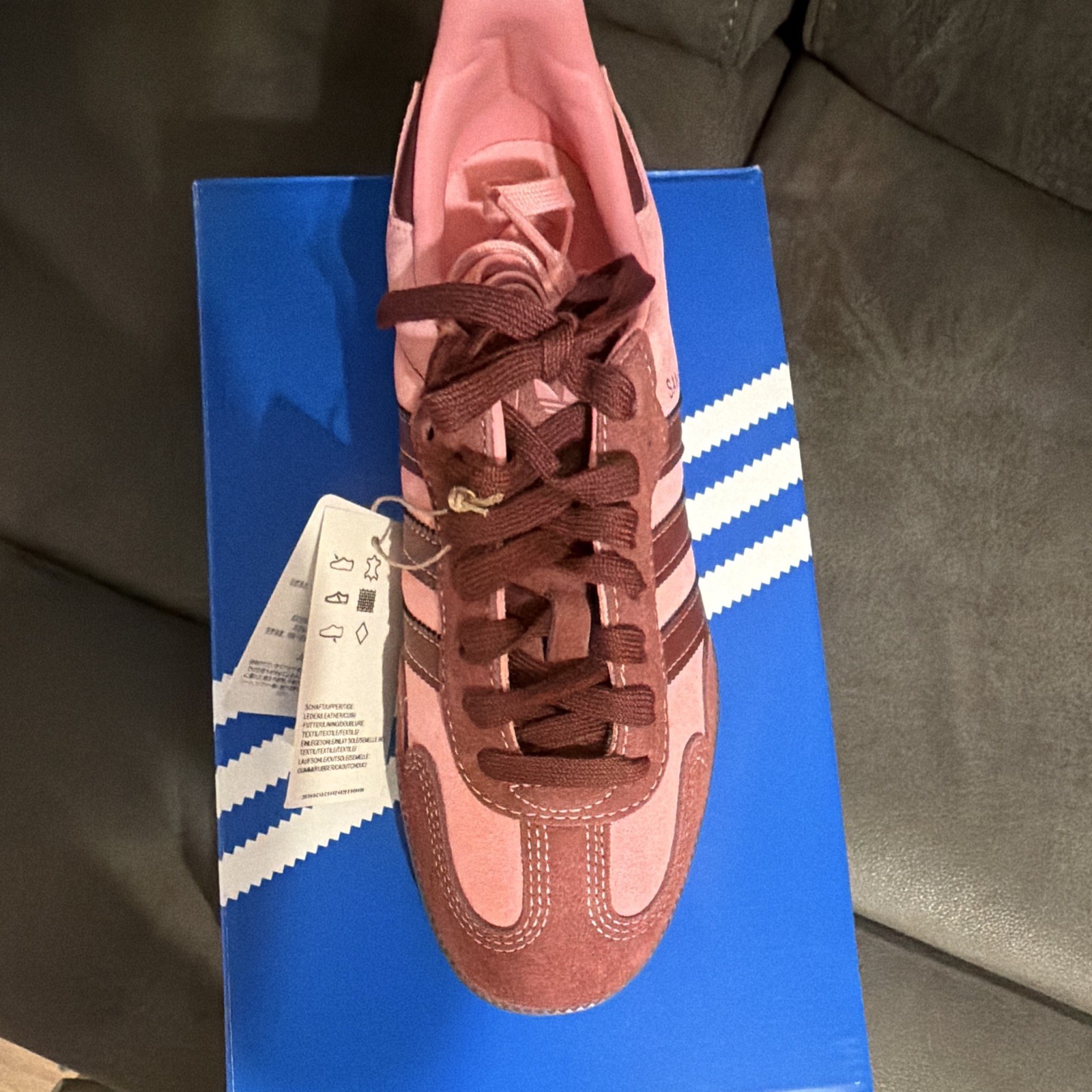 adidas Samba OG W women’s Lace-Up Athletic Sneaker Low Top Pink/Brown IH6704