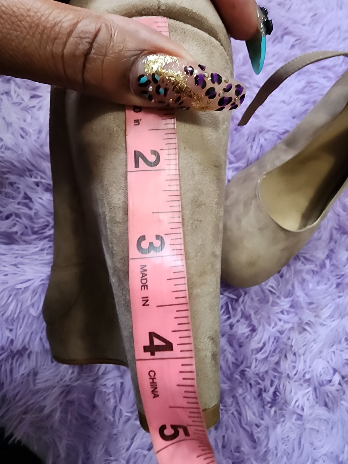 13 [Torrid] Taupe 5″ Platform Mary Jane Wedges