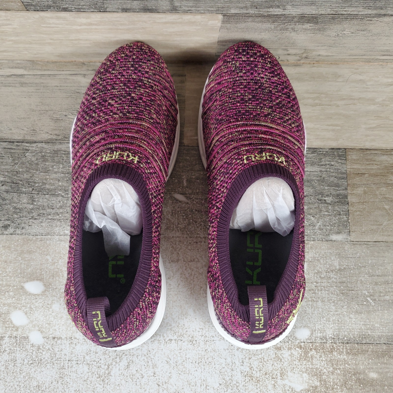 KURU Stride Womens Shoes Sz 7.5 Walking Plum Purple Confetti Sneakers