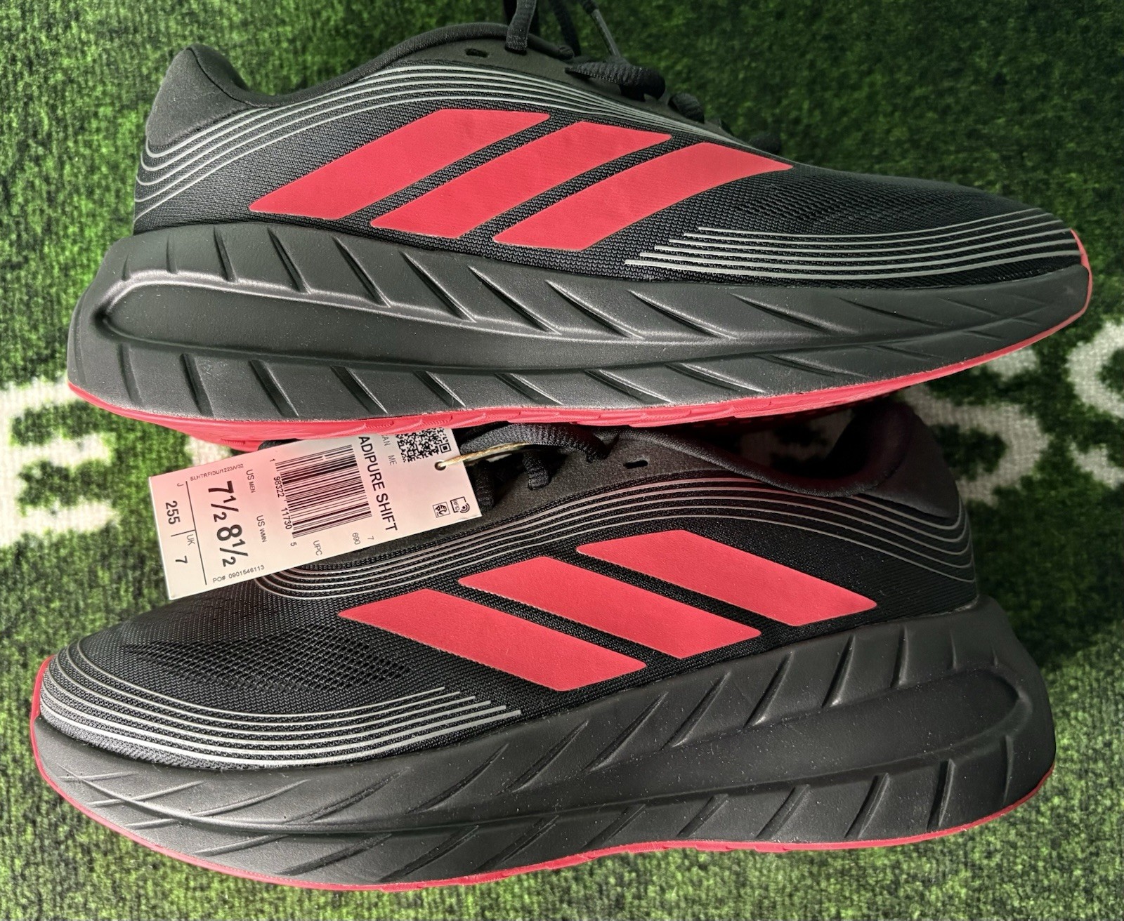 US Men’s 7.5/W 8.5 – Adidas Adipure Shift “Black Ruby” KI6233, Running Shoes