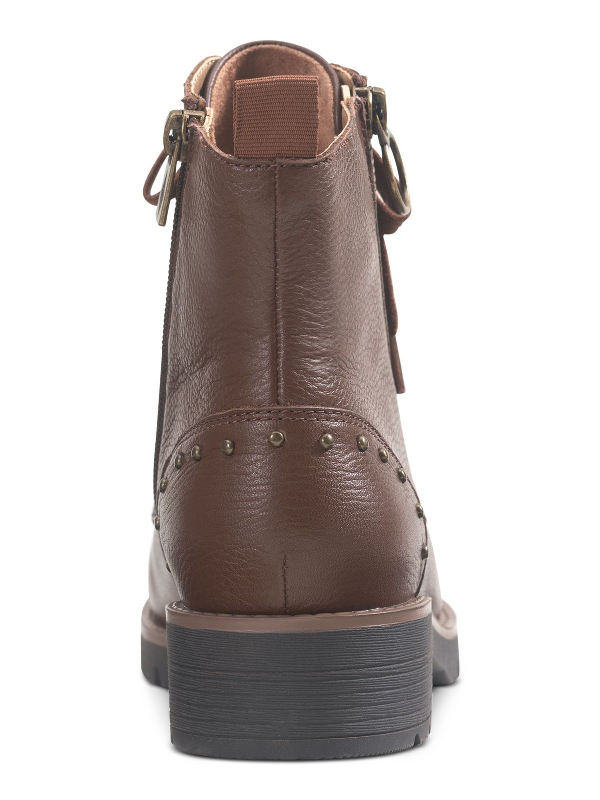 AMERICAN RAG Womens Brown 0.5″ Platform Tatum Block Heel Leather Booties 6.5 M