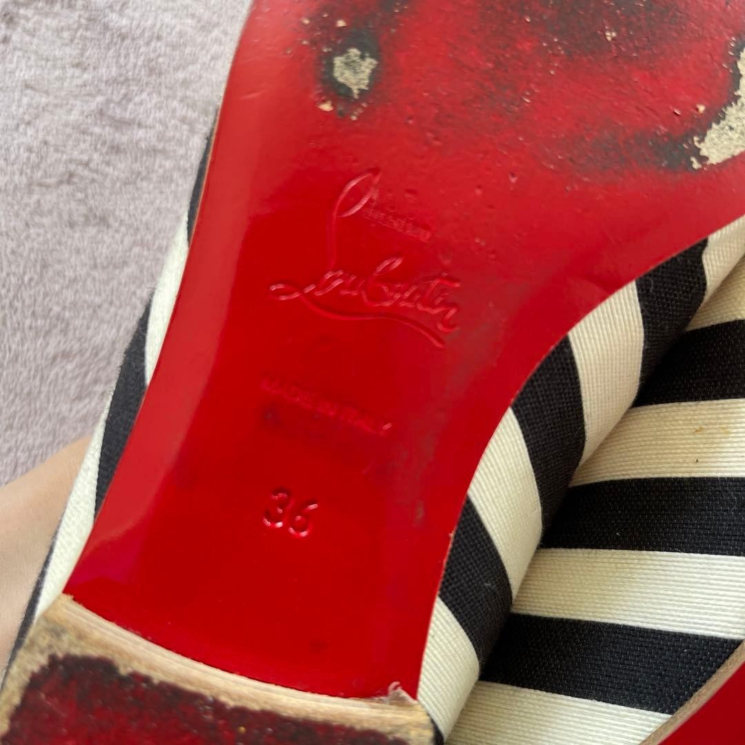 Christian Louboutin Pumps Heels Size 36 US 6.5 Low Heel Elegant Red Sole Luxury