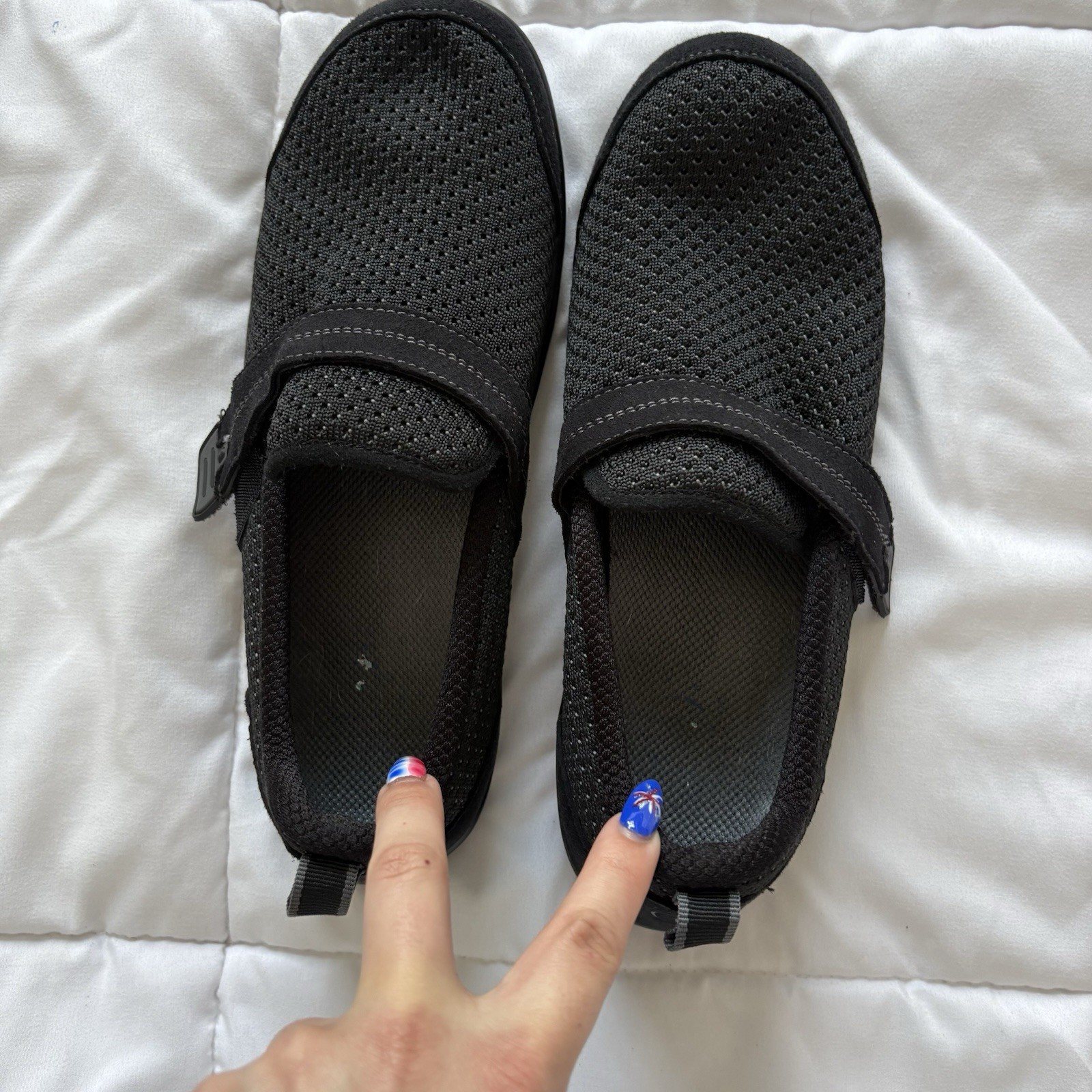 Orthofeet Quincy Slip On Shoes Sneakers Womens 8 Black Comfy Workwear