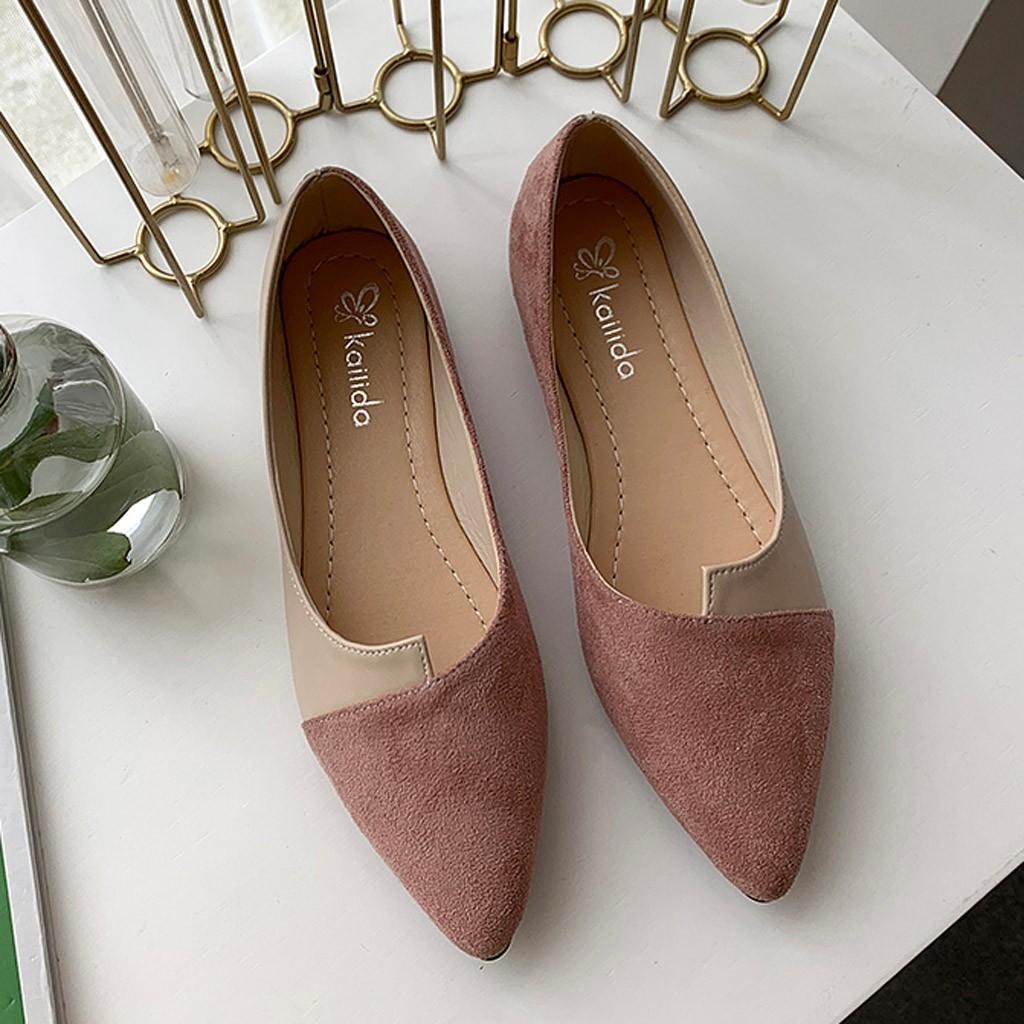 Beautiful Women Pointed Toe Flats Slip-on Breathable Casual Comfort Shoes Gifted
