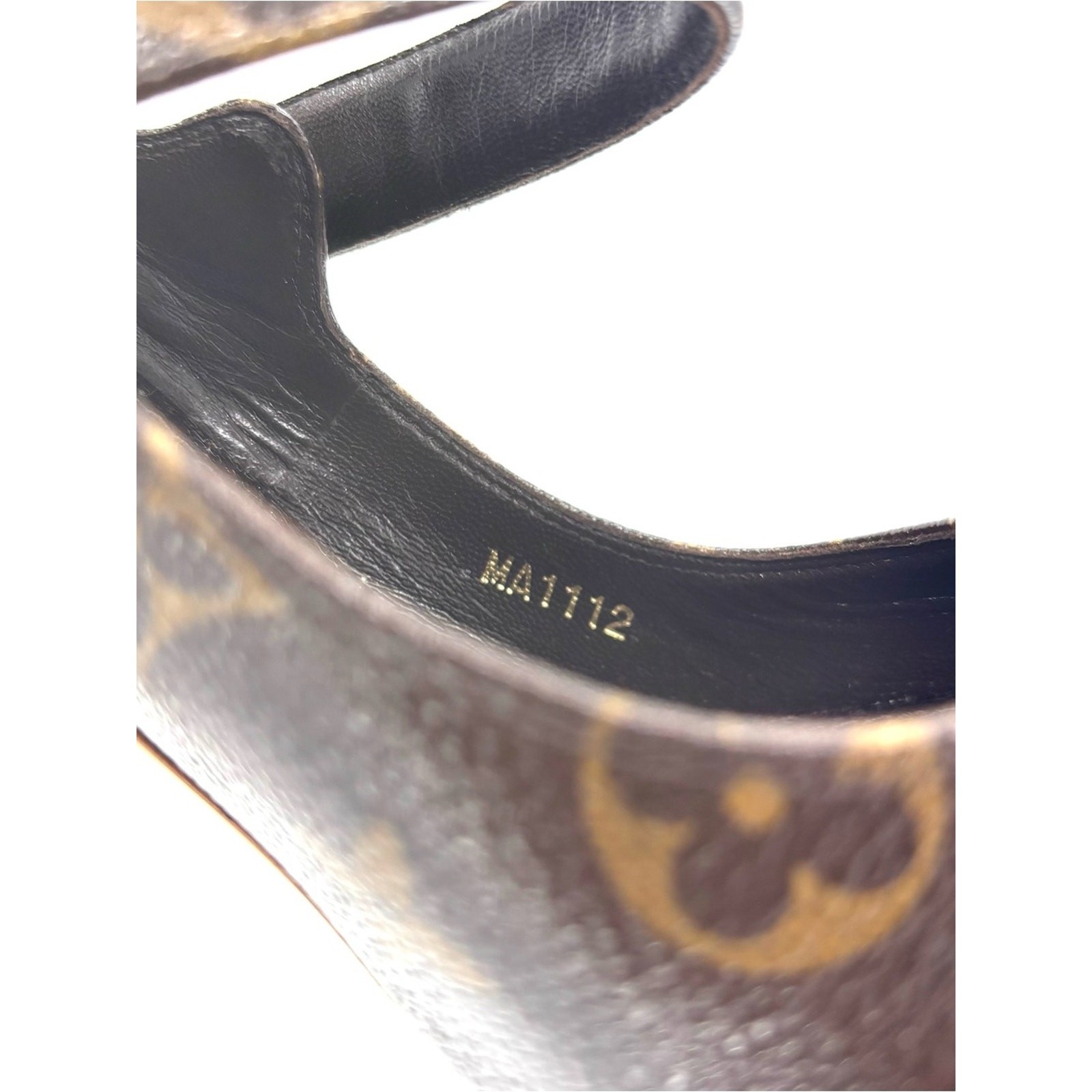 Louis Vuitton Ritual Fetish LV Monogram Maryjane Platform Peep Toe Pumps 37