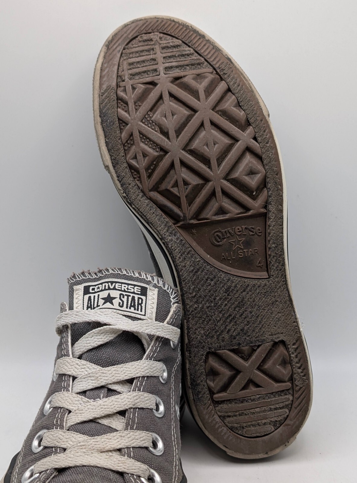 Converse Chucks Low Top Gray Shoes Sz Mens 4 Womens 6 Chuck Taylor Ox Lace Up