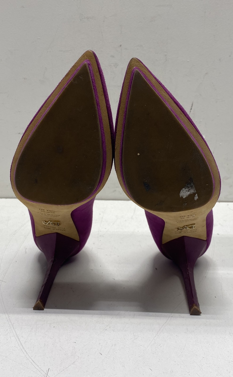 Diane von Furstenberg Anais Purple Suede Platform Pointed Toe Pumps Size 6