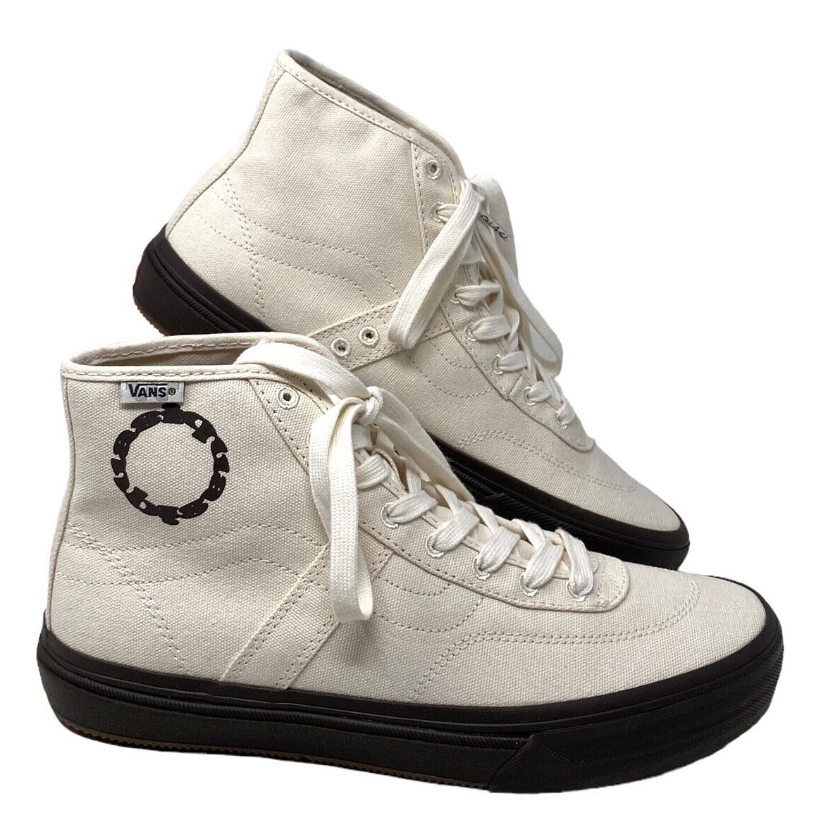 VANS x Quasi Crockett High Decon Shoe Women Size Canvas Beige Casual VN0007QVTBD