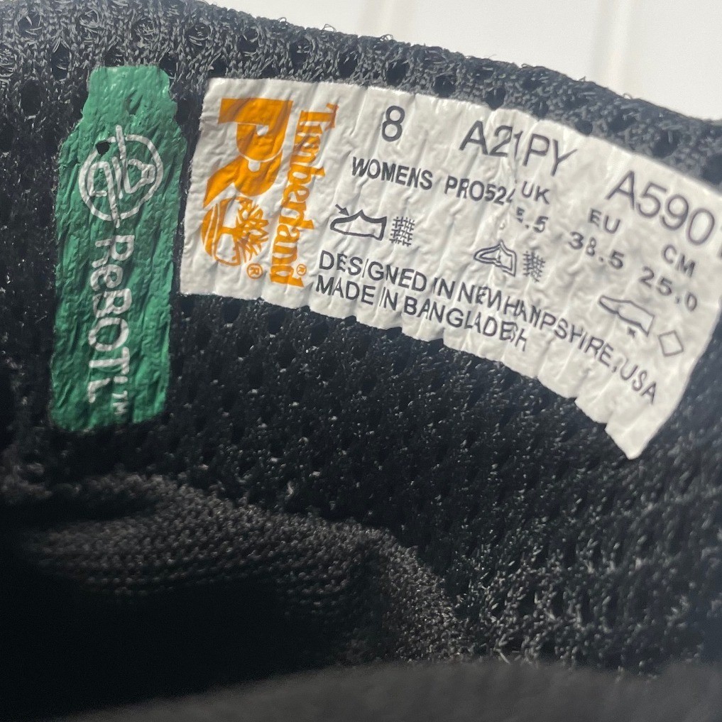 Timberland PRO Black Reaxion SteelToe Workwear Safety Sneaker Women’s 8