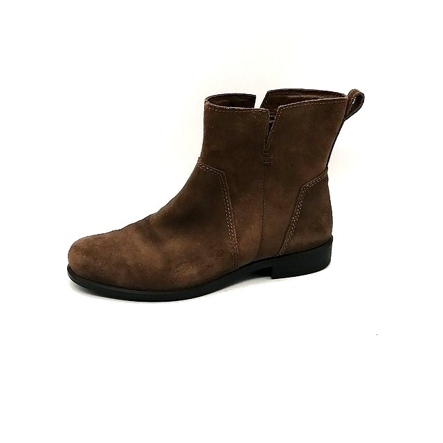 Ecco Boots Womens Touch 15 Brown EUR 38 Suede Ankle Bootie Shoes Stretch Pull On
