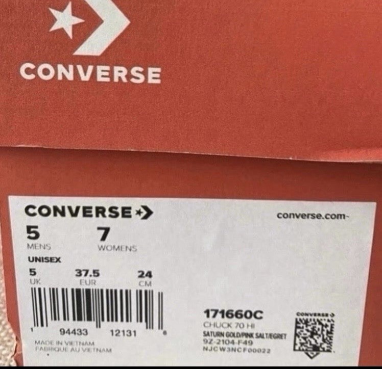 Converse Chuck 70 Hi High Top Colorblock Pink/Yellow Sneaker 171660C