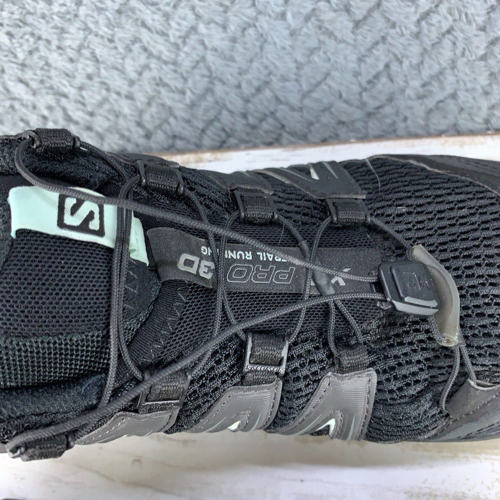 Salomon XA Pro 3D Black Trail Running Shoes Cinch Lace Contagrip Womens SZ 10.5