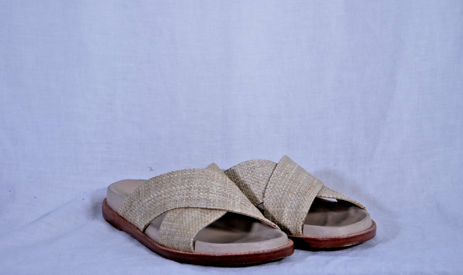 Porte & Paire Straw Slides Size 37.5