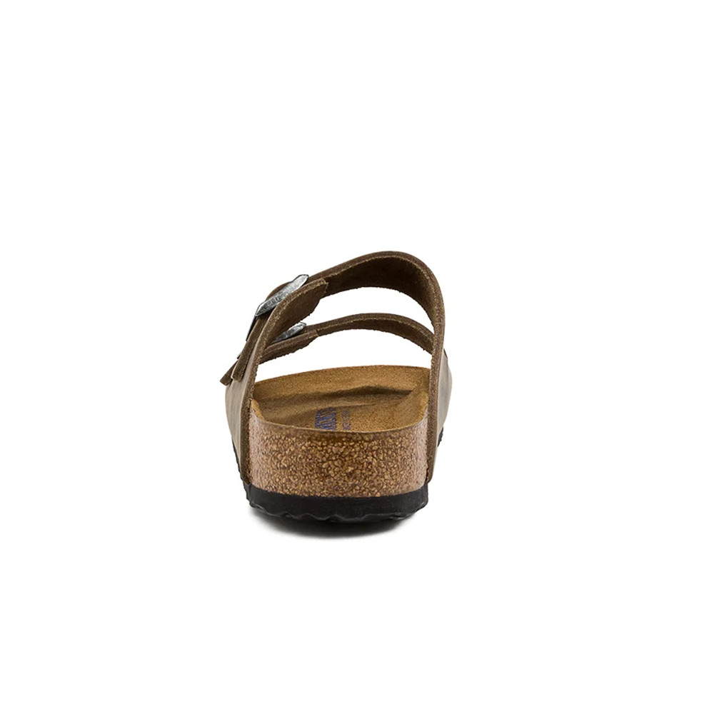 Birkenstock Arizona Faded Khaki Oiled Leather Two-Strap Sandals Women’s Shoes