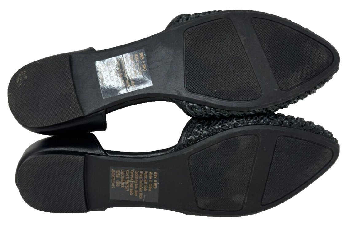LC Lauren Conrad Women’s Calcite Slip On Woven Dress Flats Black Size:10 170E
