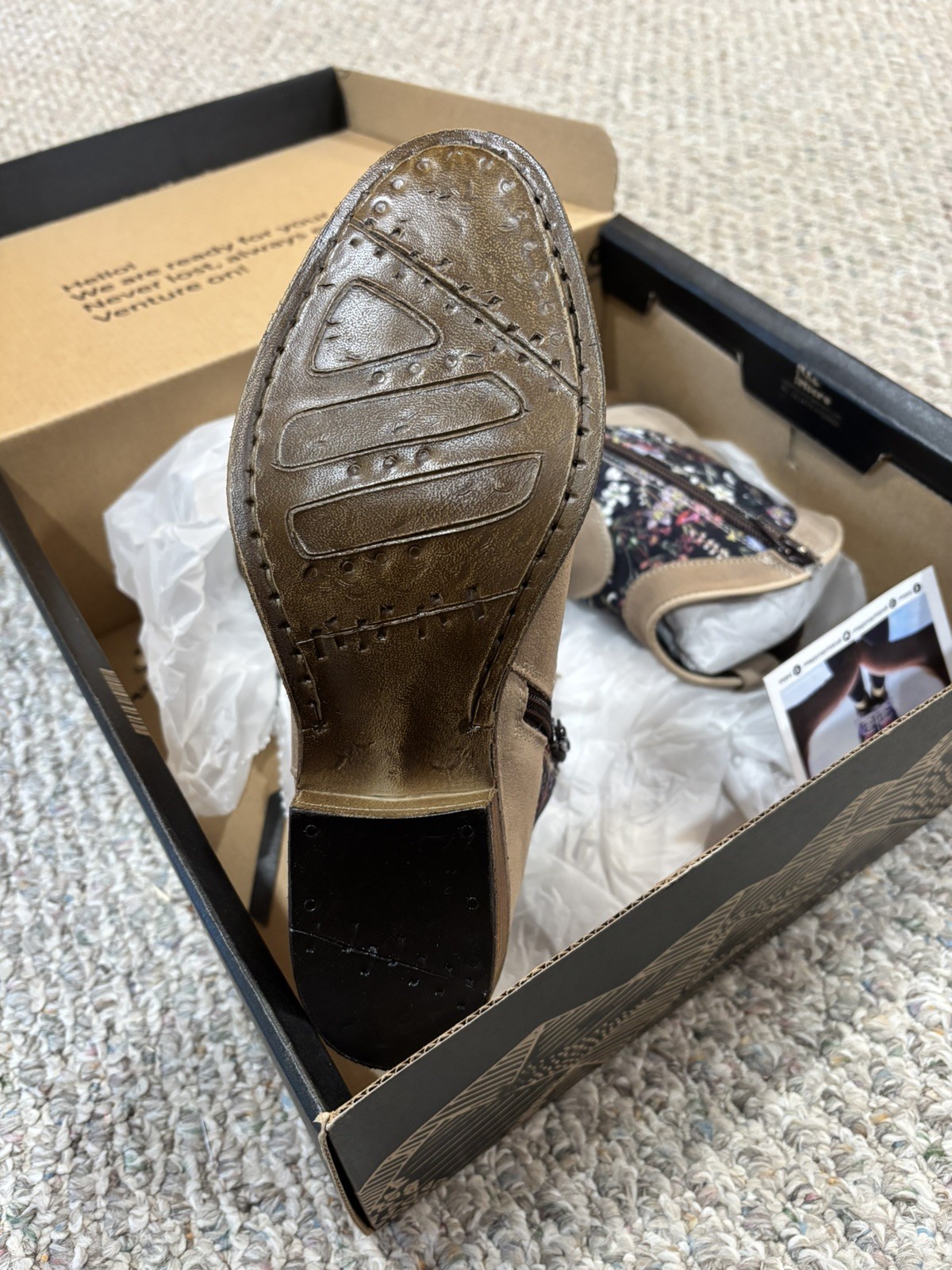 Inkkas Monterey Western Boot Suede Ankle Booties Size 7