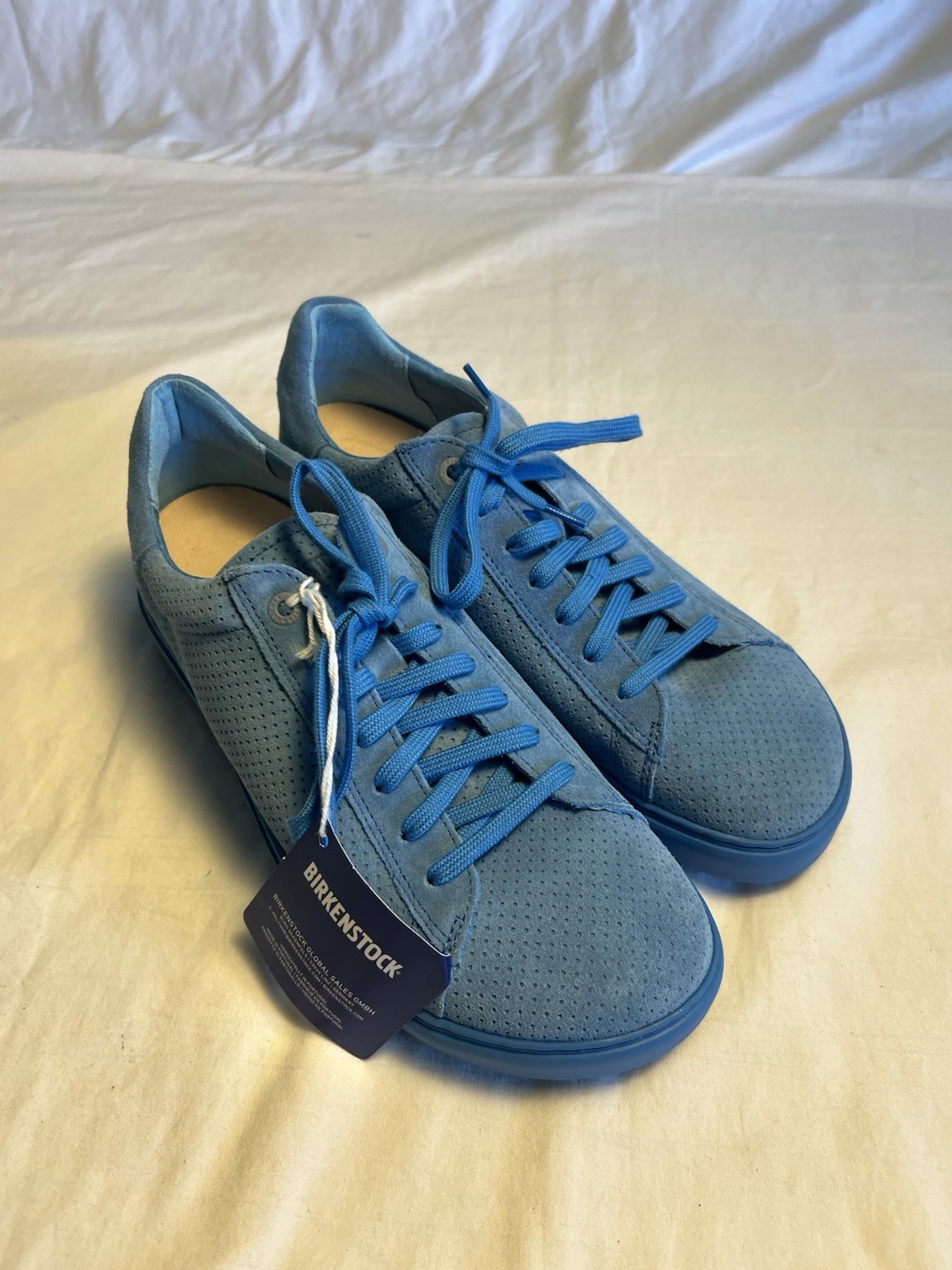 Birkenstock Bend Low Suede Blue Embossed Sneakers Size N EU 41 (W 10 / M 8) NEW