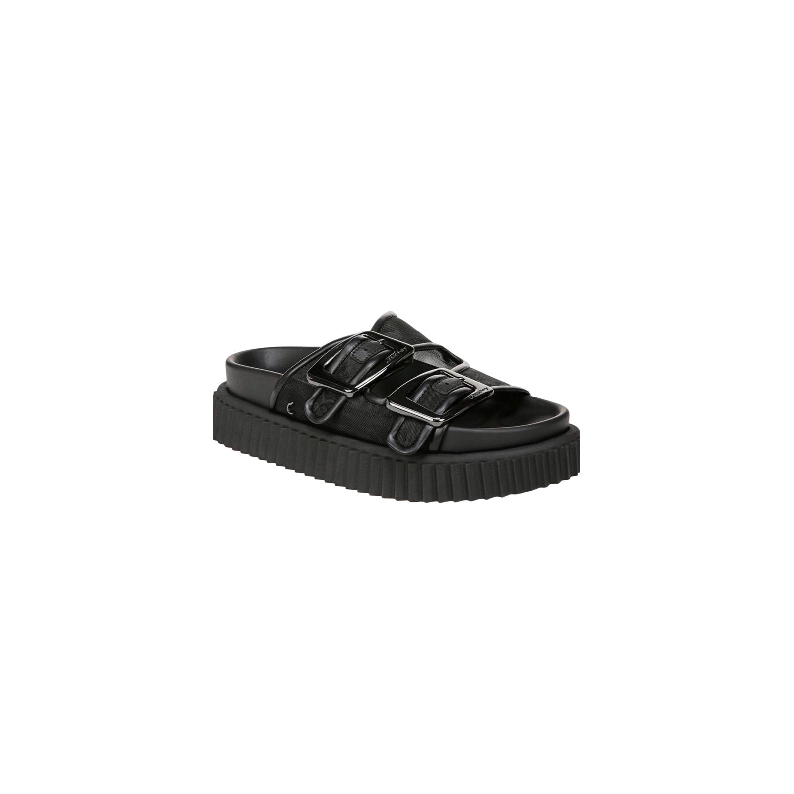 Circus NY Sam Edelman Mesh Black Platform Slide Buckle Sandals I9656F2001 7.5