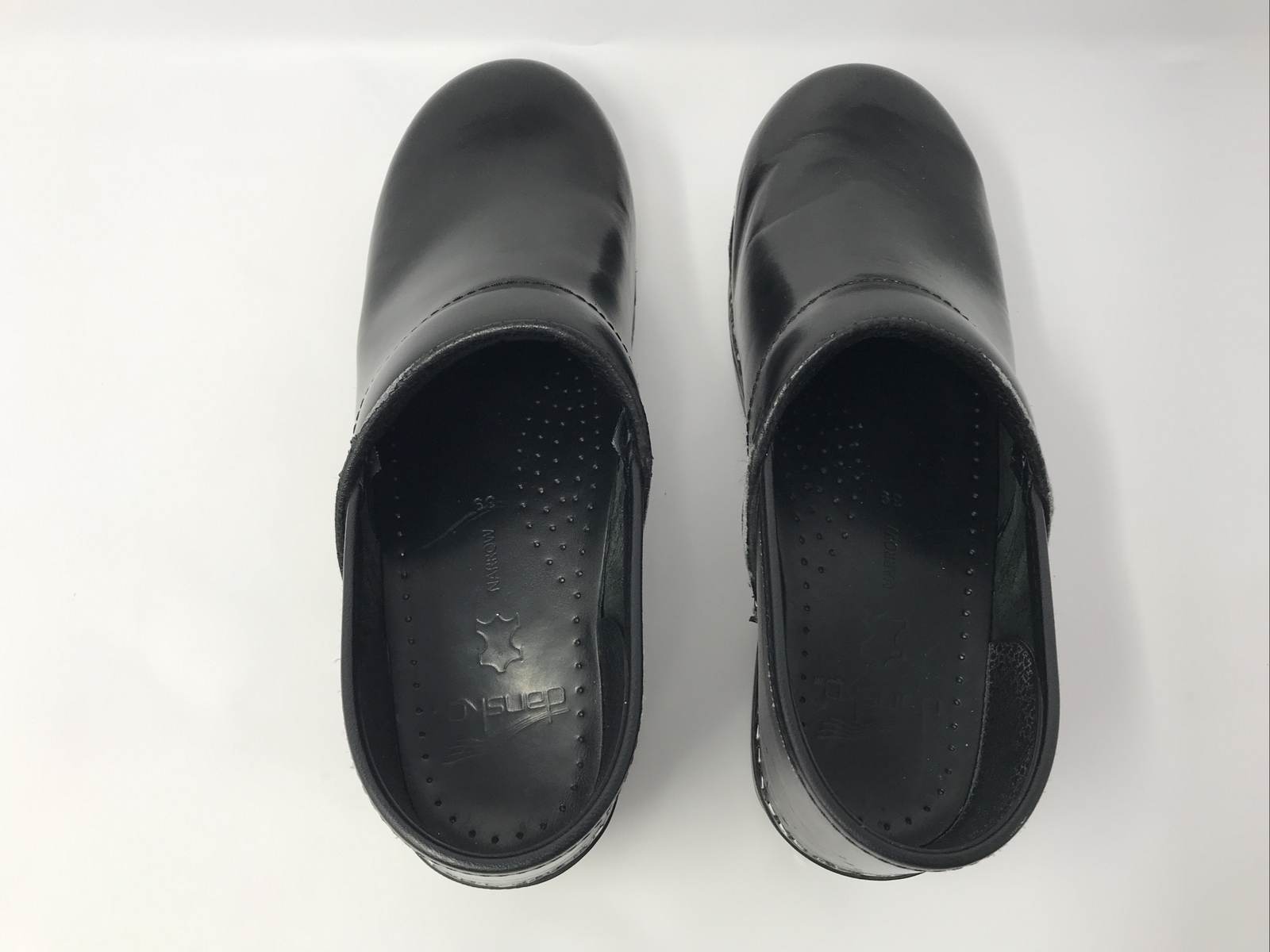 Dansko Professional Clogs Black Leather Comfort Women Shoe Sz EU 39 US 8 Narrow
