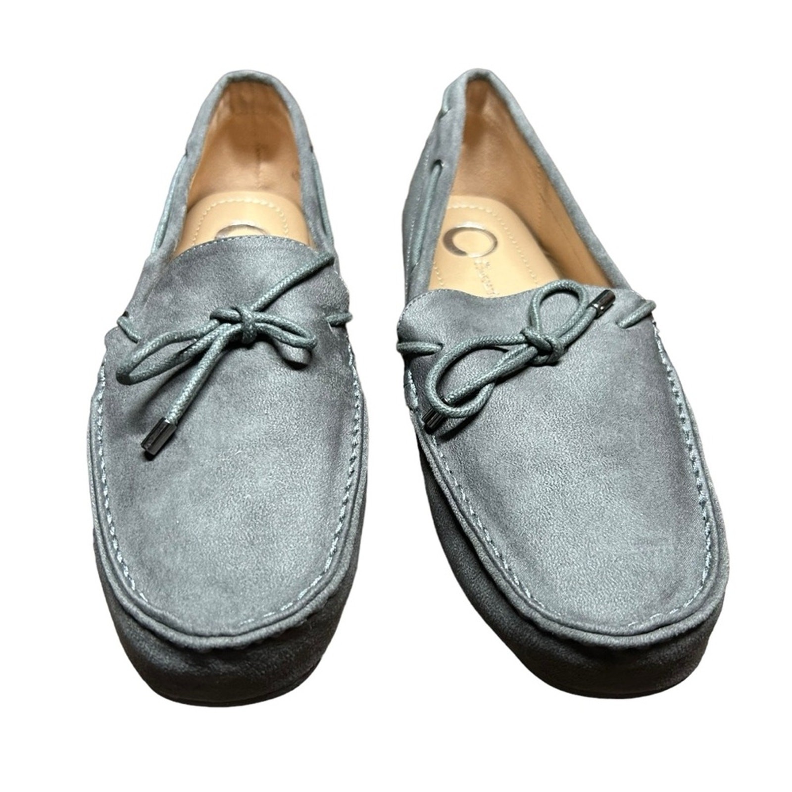 Journee Collection Thatch Classic Grey Moccasin Slip On Round Moc Toe NEW Size 9