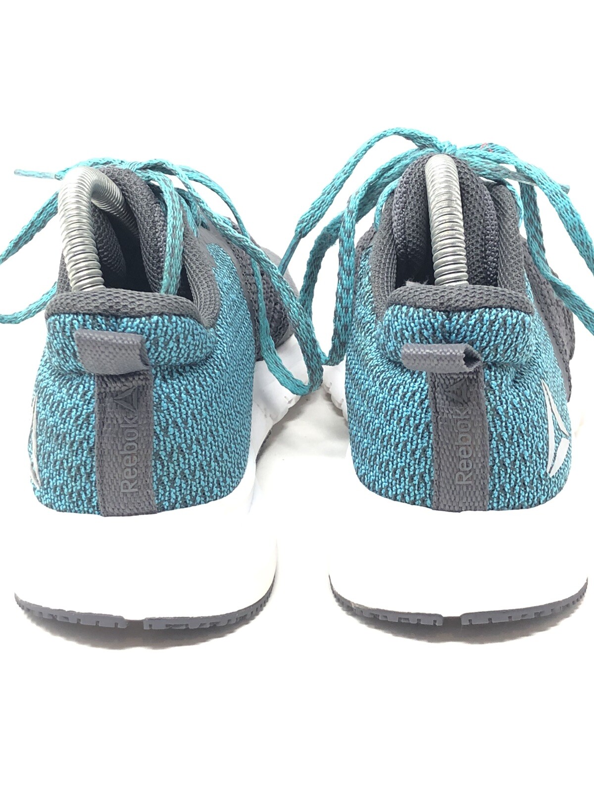 Reebok Womens REEBOK PRINT LITE RUSH, ASH GREY/SOLID TEAL/WHITE Sneaker size 8