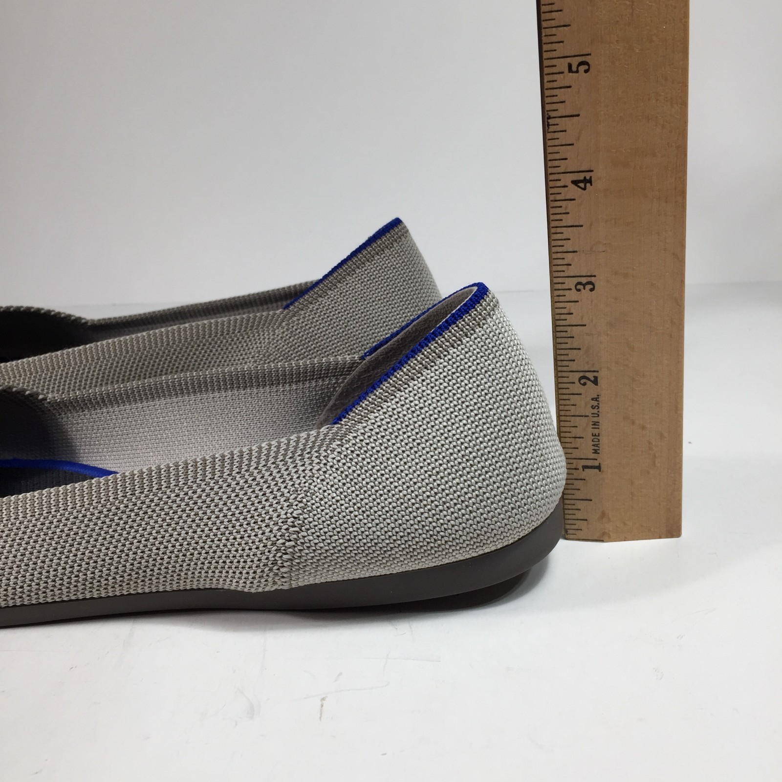 Rothy’s The Point II Diamond Twill Cream White Size US W8.5 Toe Flats