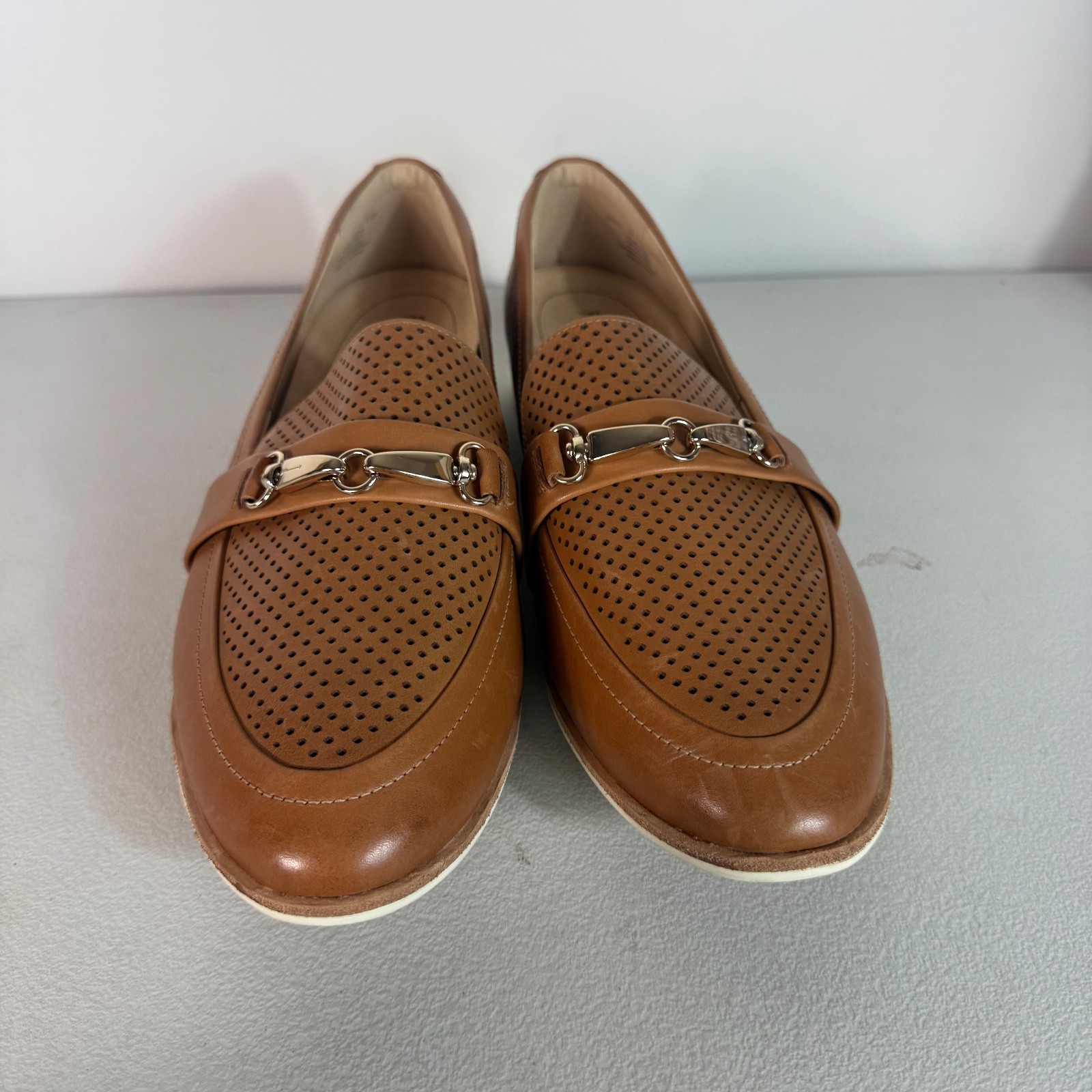 Frankie 4 Jenn Tan Brown Leather Slip On Women’s US 13 UK 10.5 EUR 45 Near New