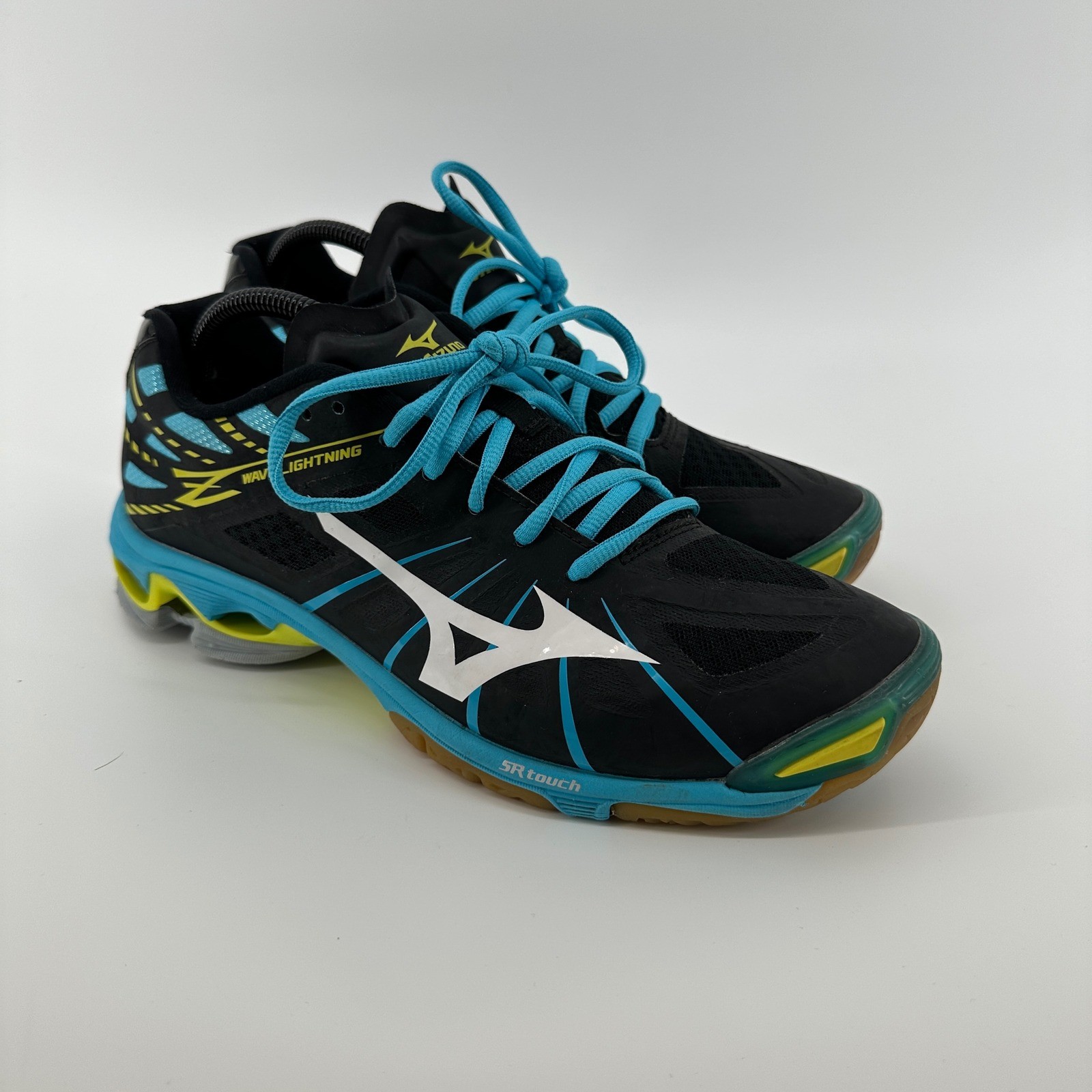 Mizuno Wave Lightning Z Womens 11 Volleyball Shoes Black Blue V1GC150028