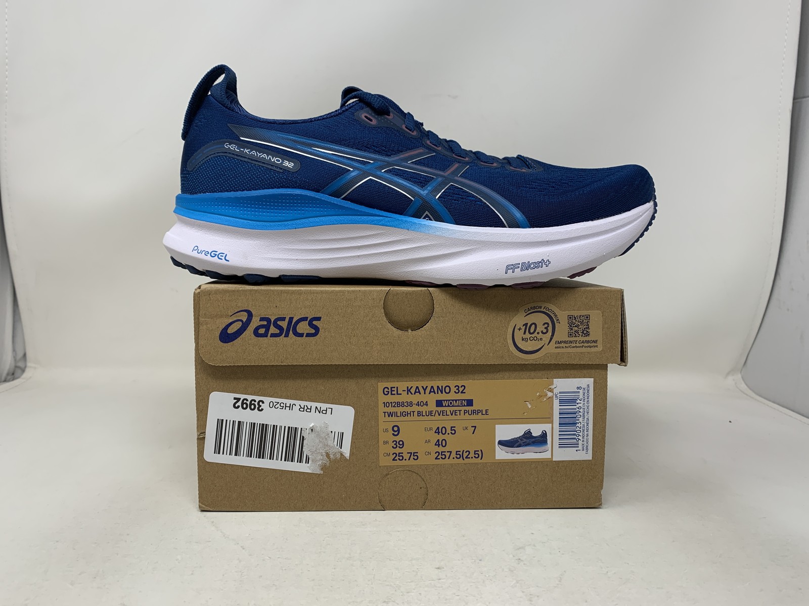 Women’s Asics Gel-Kayano 32, Twilight Blue/Velvet Purple, 9 B Medium US
