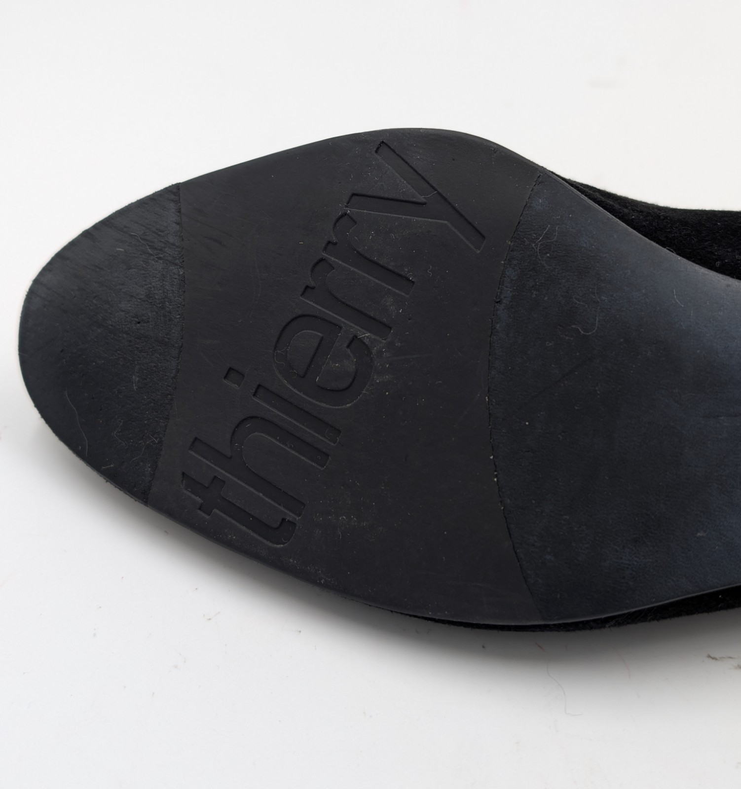 Thierry Rabotin Italy 38 US 7 1/2 Black Suede Pumps with Cutouts Italy