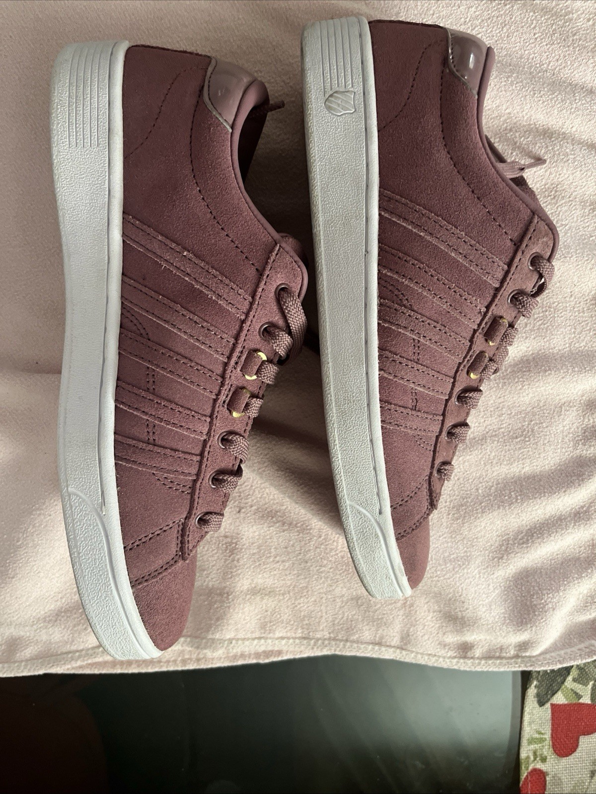 K-Swiss Women’s Dusty Pink Sneakers Tennis Shoes Size 9.5 9 1/2 Suede EUC