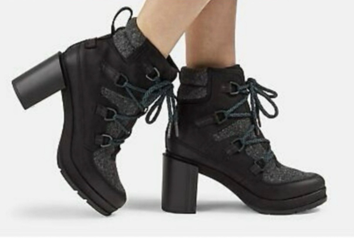 Sorel Women’s Blake Waterproof Lace-Up Booties women’s 8 chunky platform shoes