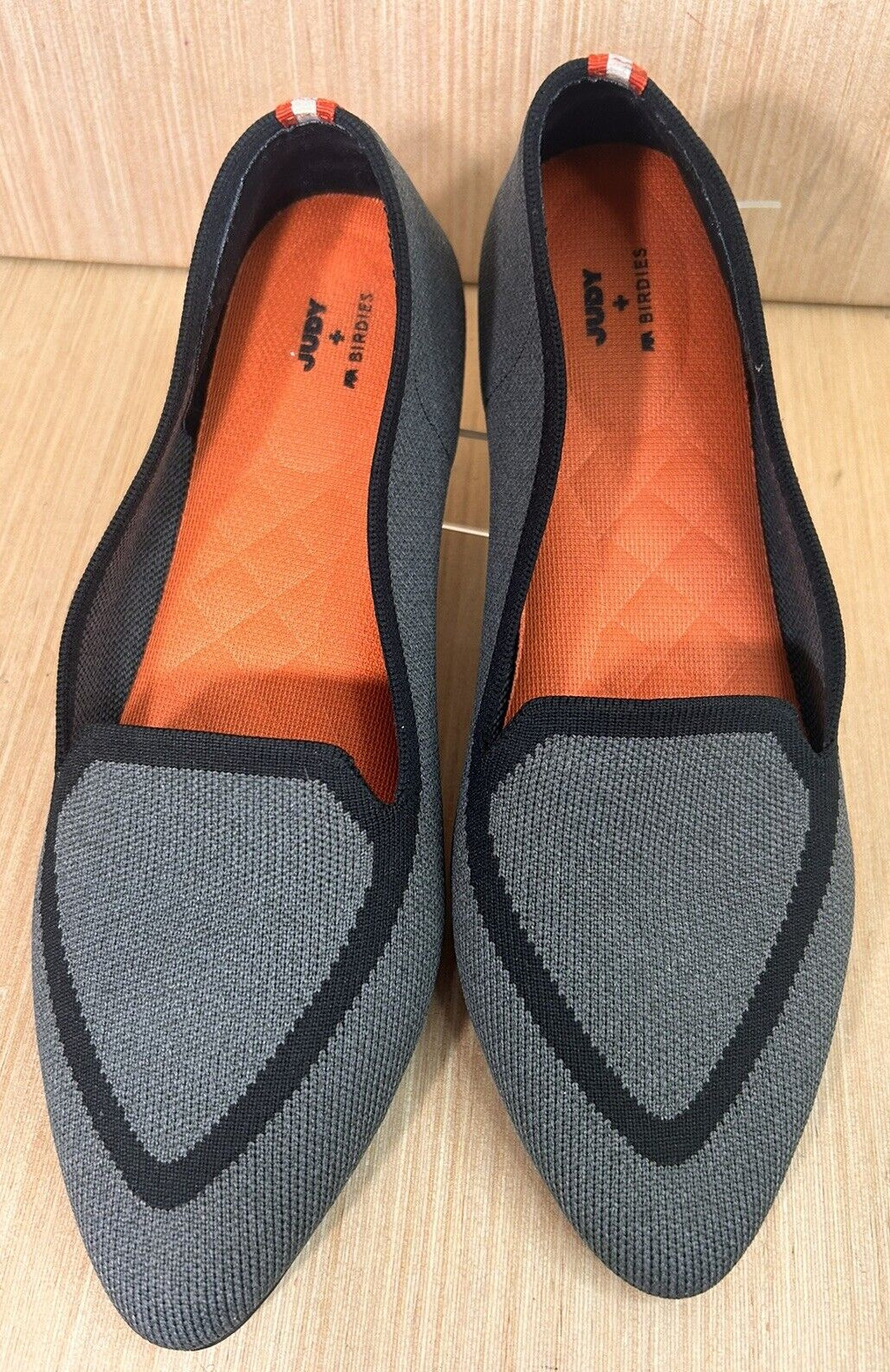 Judy + Birdies The Blackbird Heather Gray Knit Fabric Loafer Women’s Size 10.5