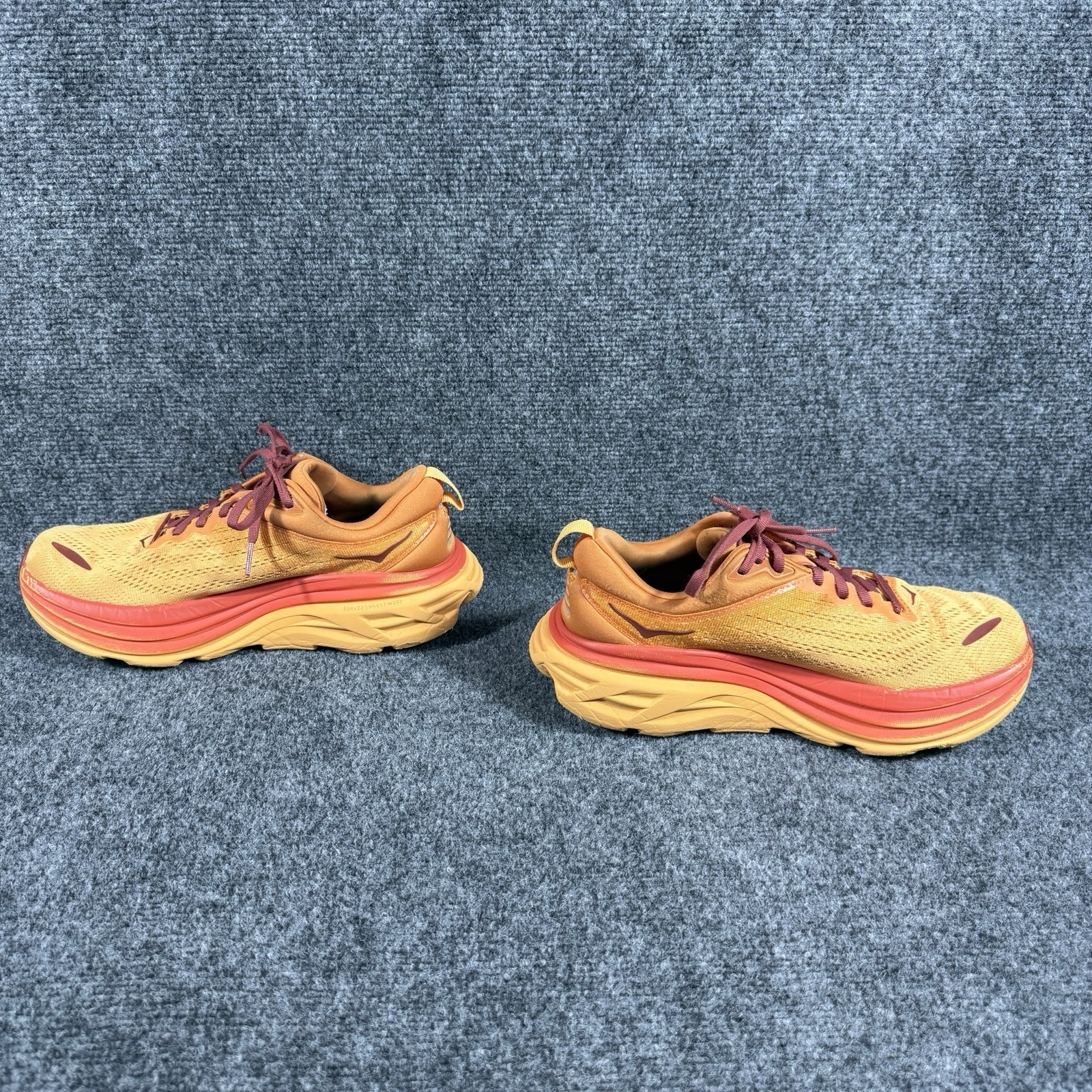 Hoka One One Bondi 8 Running Shoes Womens Size 8.5B Orange Athletic Sneaker Gym
