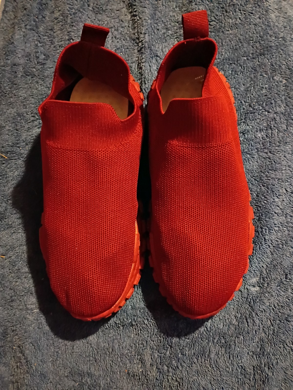 womens burgundy knit sock sneakers