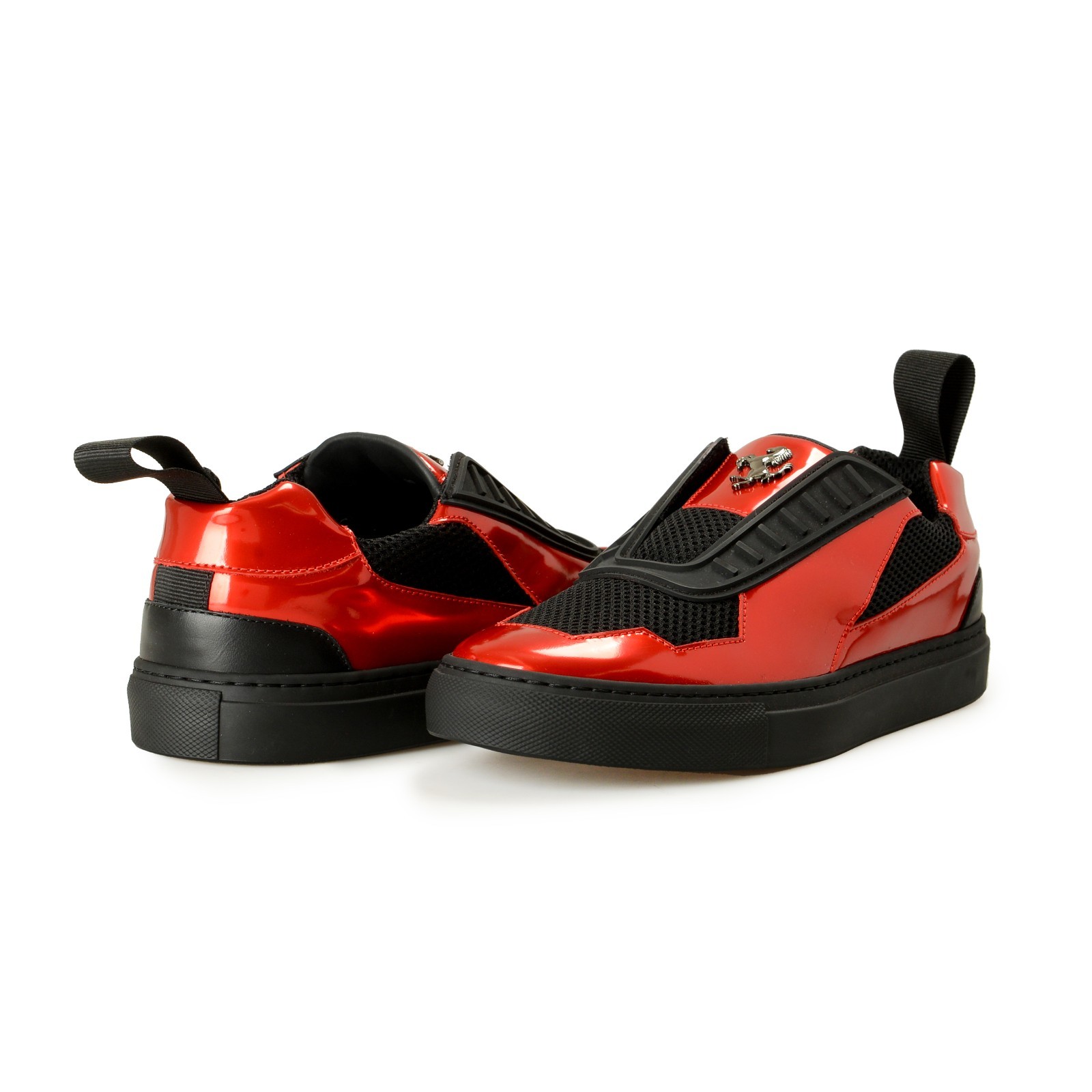 Scuderia Ferrari Women’s Red Patent Leather Sneakers Shoes US 6 IT 36