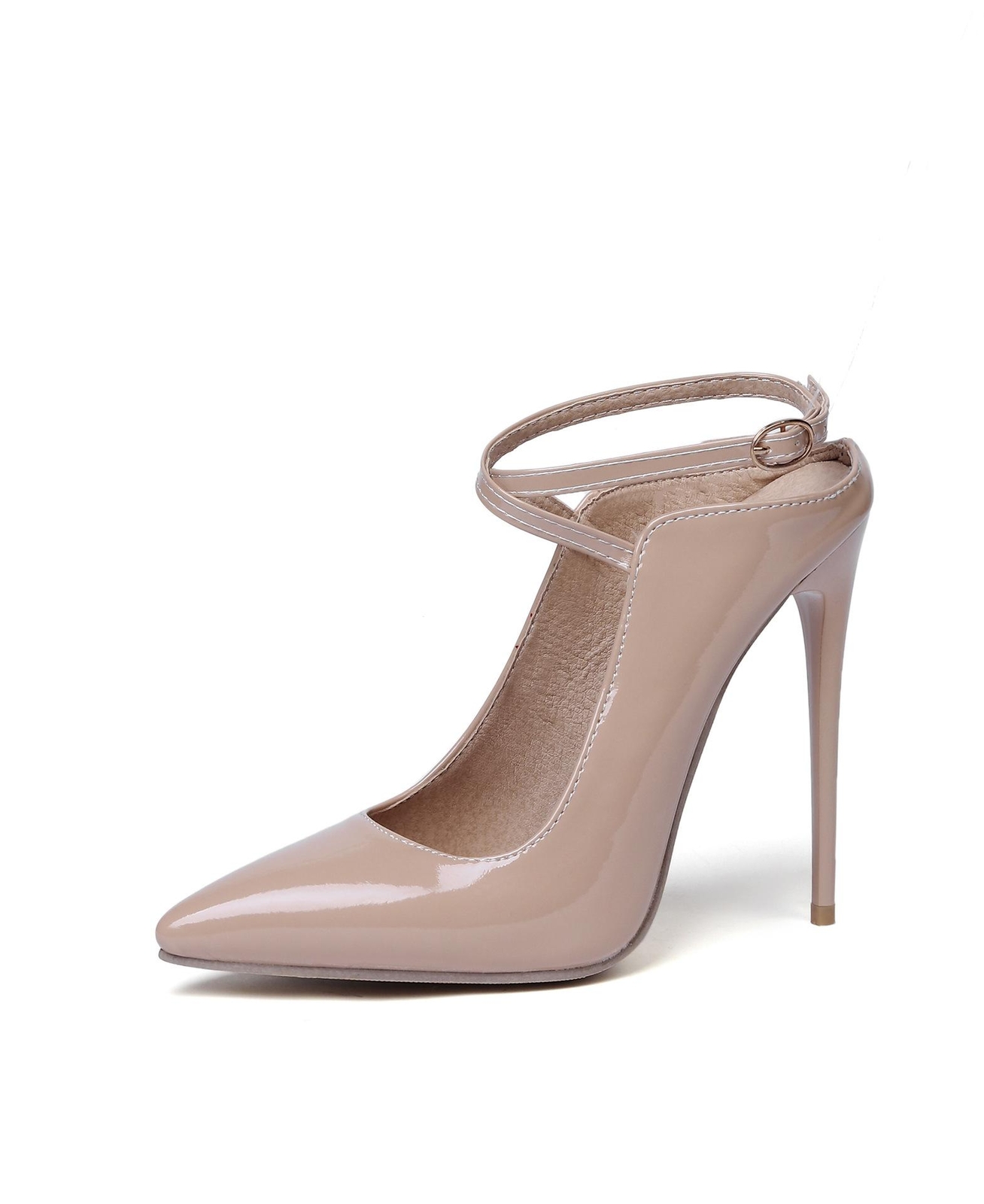 Womens Pointy Toe High Stiletto Heel Sandal Slingbacks Ankle Buckle Party Shoes