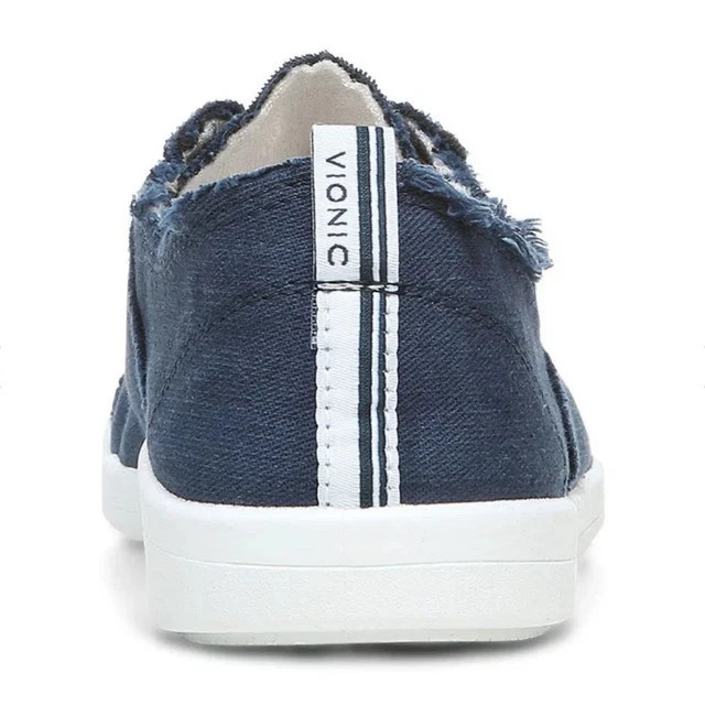 VIONIC Beach Pismo Casual Sneaker Navy Canvas Color, New, All Size
