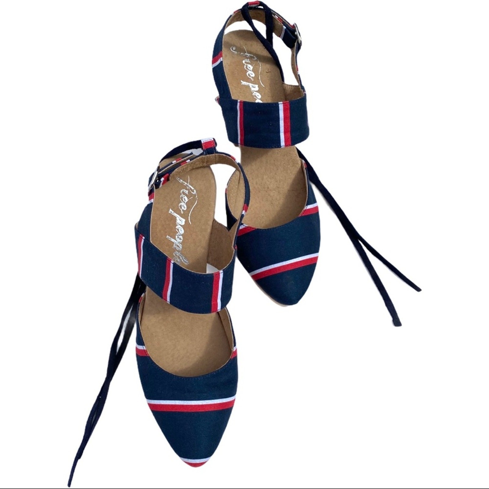 Free People Sandals 9 Clogs Lace Up Chunky Heels 70s Boho Festival Retro Classic