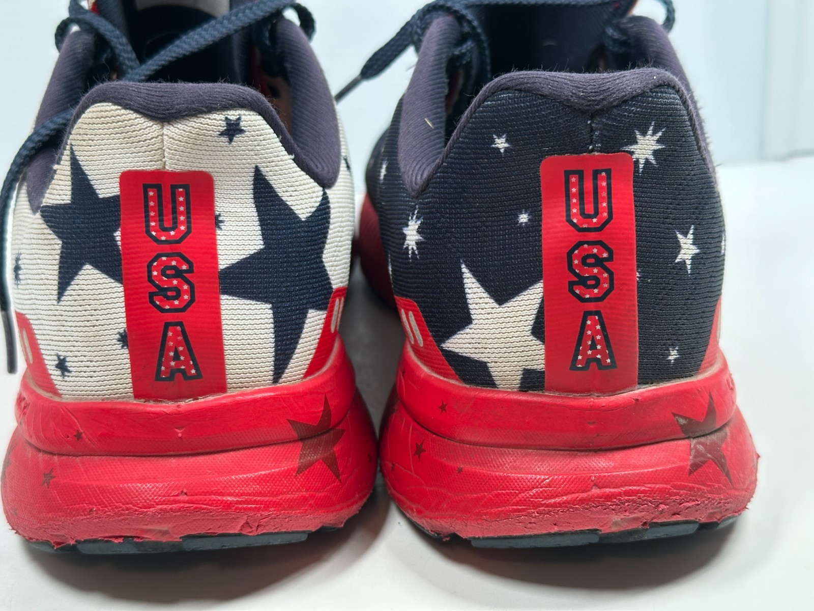 Brooks Launch 8 USA Stars Patriotic 4th Of July Sneakers Shoes Womens Sz 9.5 M
