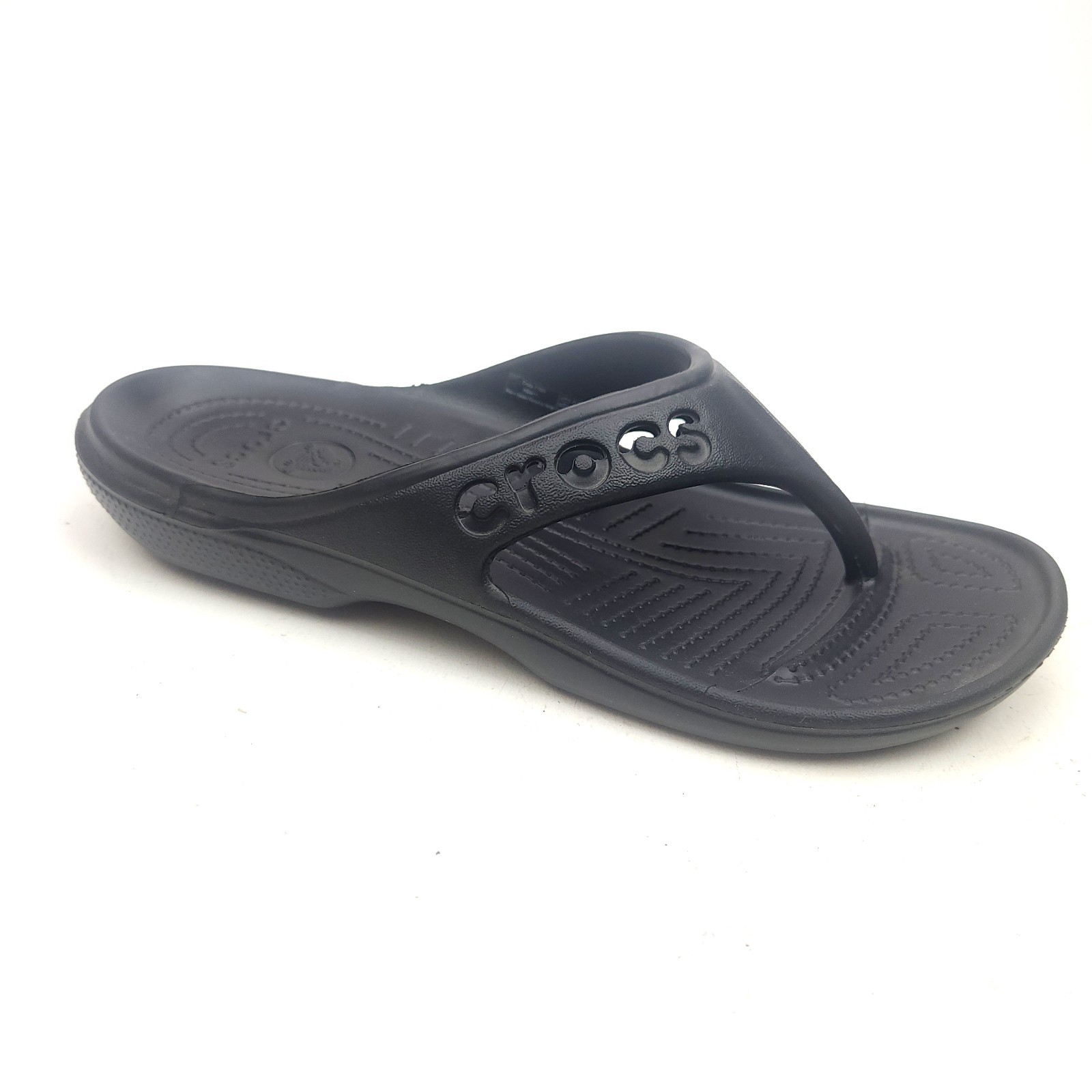 Crocs Unisex Baya Flip Flops Sandal Black Size Men’s 9 Women’s 11