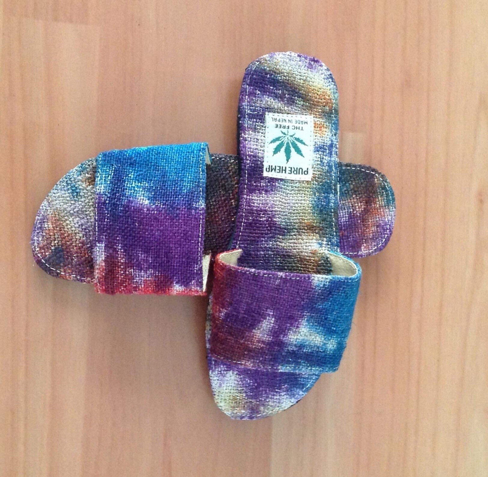 Tie Dye Hemp Slippers
