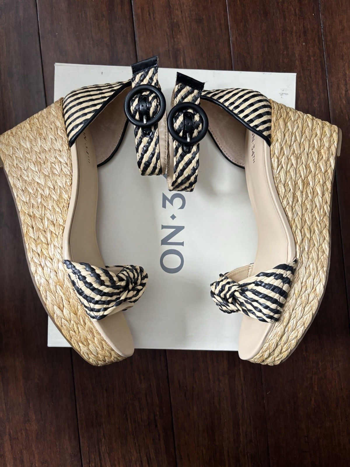 On 34th Women’s Nihari Knot Wedge Sandals nwt